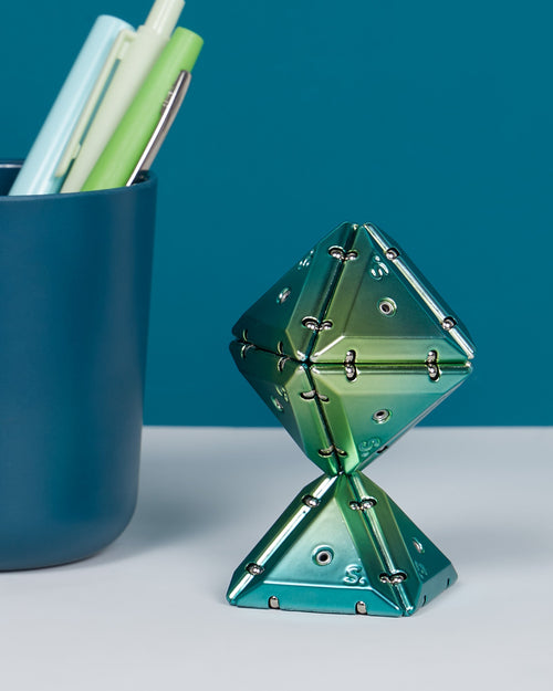 Premium Chrome Pyramid Geode
